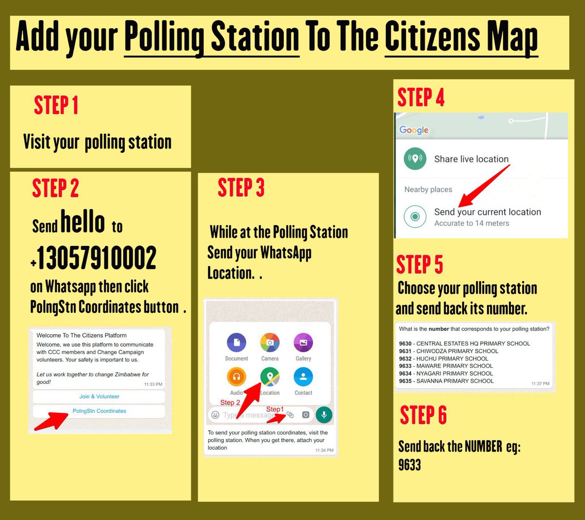 hwendec's tweet photo. Tomorrow let’s map all the polling stations. Citizens please go to the nearest polling station &amp;follow 👇🏿these instructions. This is a very easy task but very important in ensuring that we protect our vote in 2023. Retweet and write your polling station in the comments section https://t.co/tOTwVM7ytQ