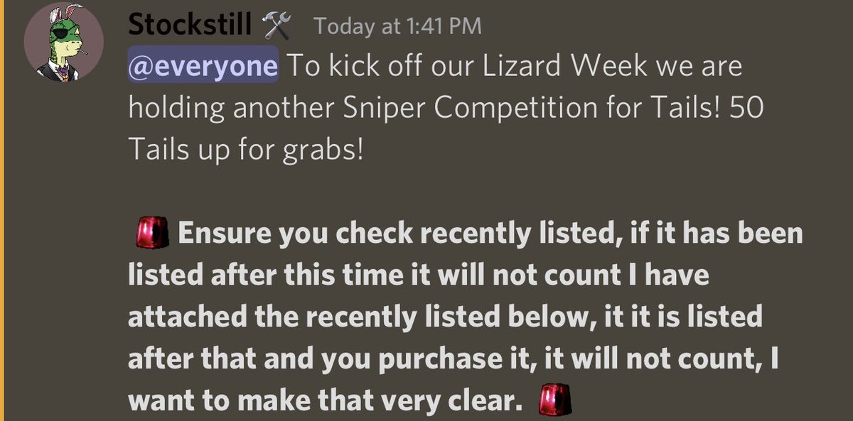 ReptilianRenegg's tweet photo. First event of Lizard Week live now! Sniper Competition! 50 tails up for grabs! Ensure the lizard you purchase was listed before the competition went live, the recently listed lizards are pictured below!🦎🌊🔫 #lizardish #lizardweek #snipercompetition https://t.co/0ZJ7drDGYf