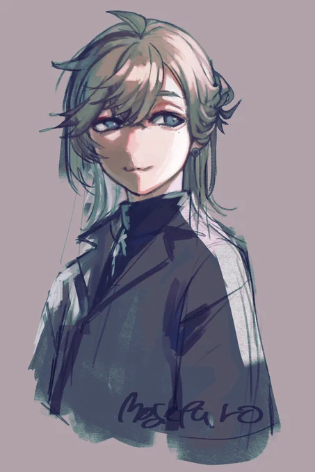 #100日チャレンジ 9日目練習で描いた叶さんでお茶を濁す 