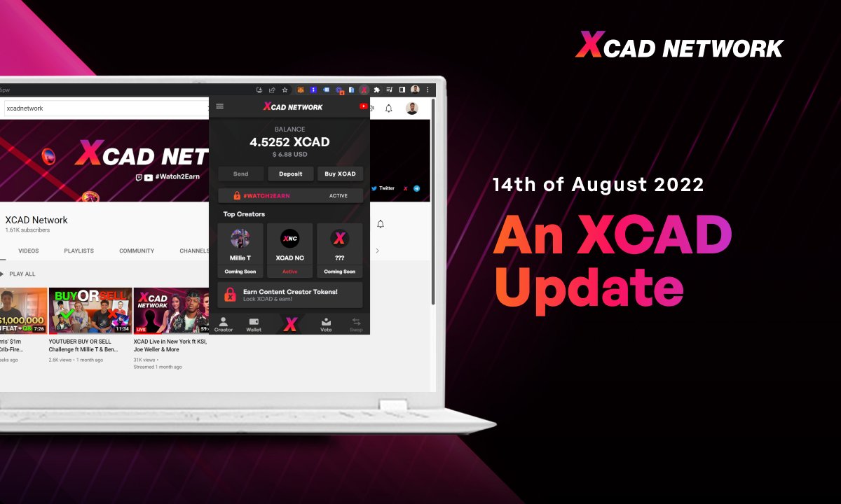 An exciting extension for #Watch2Earn &amp; an ecosystem update.

Read more: blog.xcadnetwork.com/an-xcad-networ…