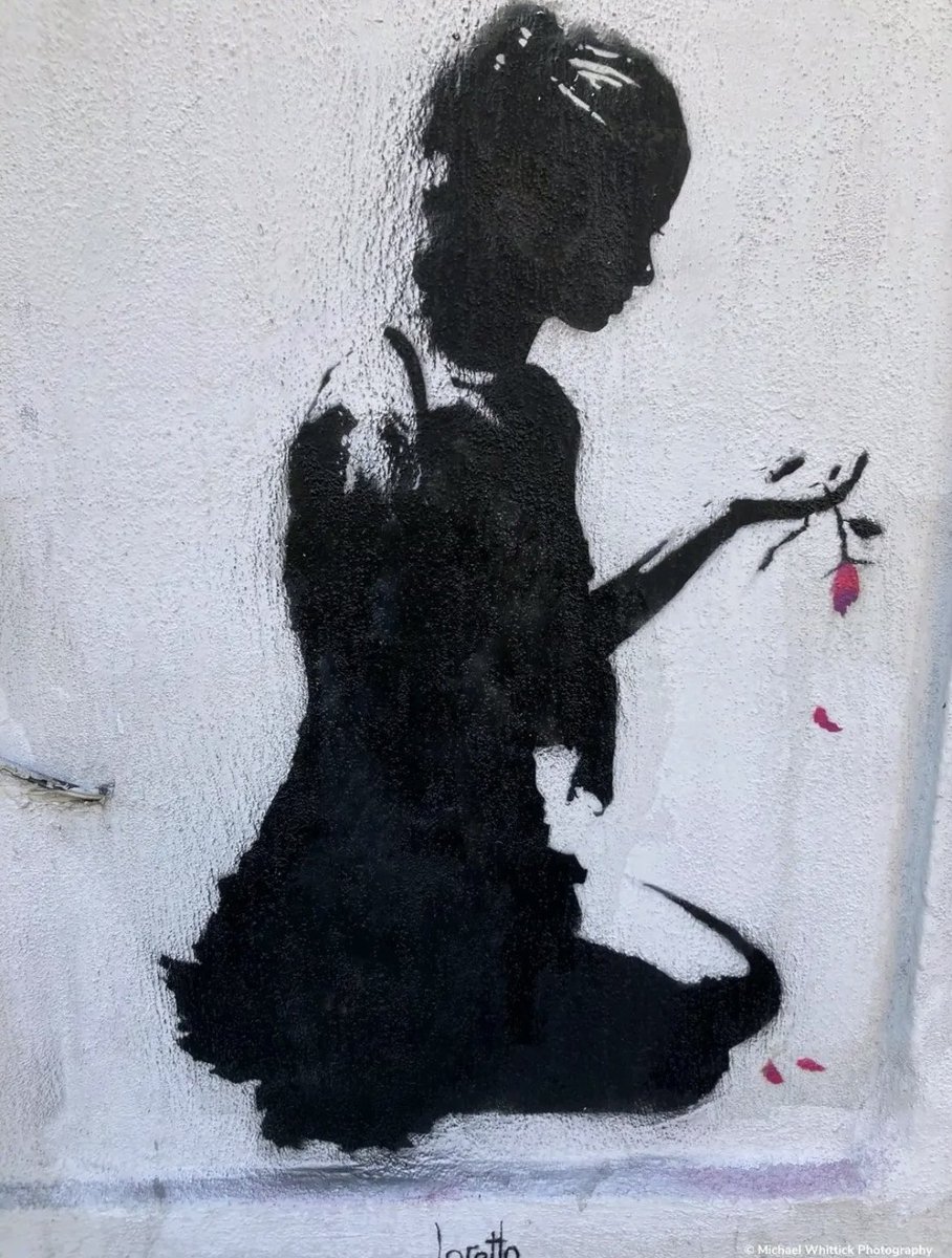 we often feel too fragile in this world... but fragility, kindness and beauty are virtues to be protected and defended. 
Art by Loretto #StreetArt #Art #Beauty #woman #Love #Hope #Humanity #tears