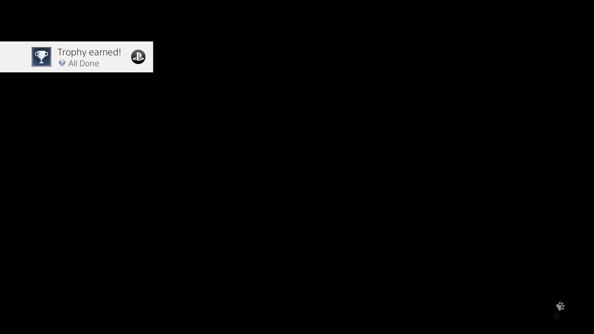 dj_absurd's tweet photo. Stray
All Done (Platinum)
Unlock all trophies. #PS4share https://t.co/SMbWnqVpi1 https://t.co/JvPKFkbm94