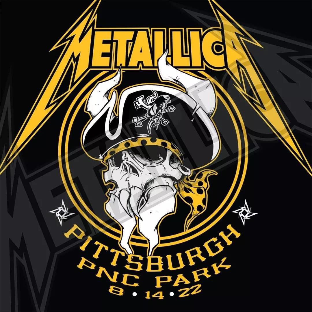 MetSince1981's tweet photo. Diseño del gran y conocido Artista @SQUINDO1 alusivo a la presentación de @Metallica en el PNC Park de Pittsburgh, PA. USA 🇺🇸.
#Metallica #MetInPittsburgh #SquindoMetallica #Squindo #FifthMember #MetFans #MetFamily #METALLICAMetalUpYourAss🗡🚽 https://t.co/f7uO9uEQJD