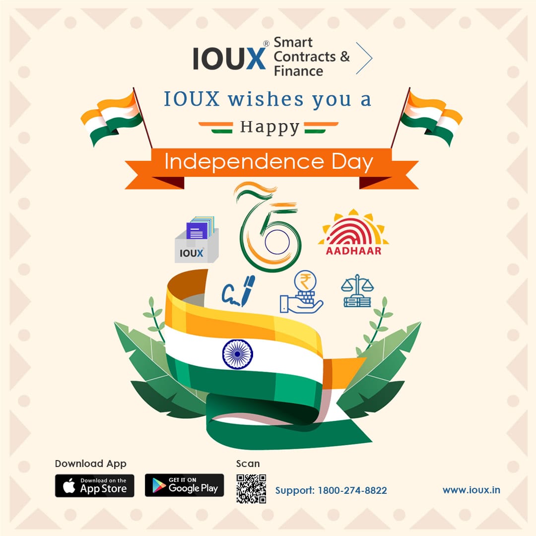 IOUXnetwork's tweet photo. #IOUX wishes you a #HappyIndependenceDay   
https://t.co/CmvYYcJI46

#AzadiKaAmritMahotsav #azadikaamritmahotsav #azadikaamritmahotsav2022 #eSign #esign #Aadhaar #aadhaar #IndiaAt75 #IndependenceDay #IndependenceDay2022 

@phdchamber  @TiEGlobal https://t.co/NBM1DM0qbp