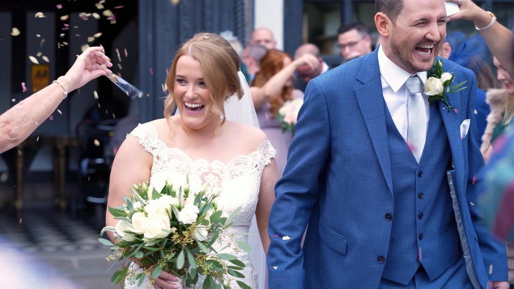 Confetti is as much fun to film as it is to be covered in it!

I don't know if that's the newlywed vibes, the fun of having to avoid it in your face OR a bit of both.

Either way, buy allllll the confetti you can. You can definitely never have too much!