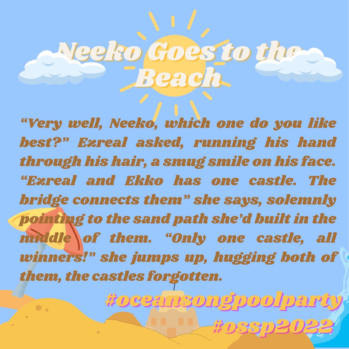 OceanSongParty's tweet photo. We know Summer is the best time for first times and Neeko knows best!  @kit_scoresby here with Neeko Goes to The Beach.  Read here: https://t.co/2eRbjRSme2 
🏖️🐚🦐#leagueoflegends #Neeko #ArtofLegends #oceansong #OSPP2022 https://t.co/QWfJi2vVr2