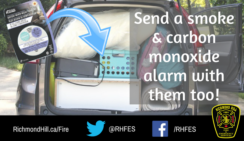 RHFES's tweet photo. Don't forget to pack smoke and carbon monoxide alarms when getting stuff together for school. They should be provided by your landlord, but you want to come prepared. #StudentFireSafety https://t.co/3oPv1XDML0