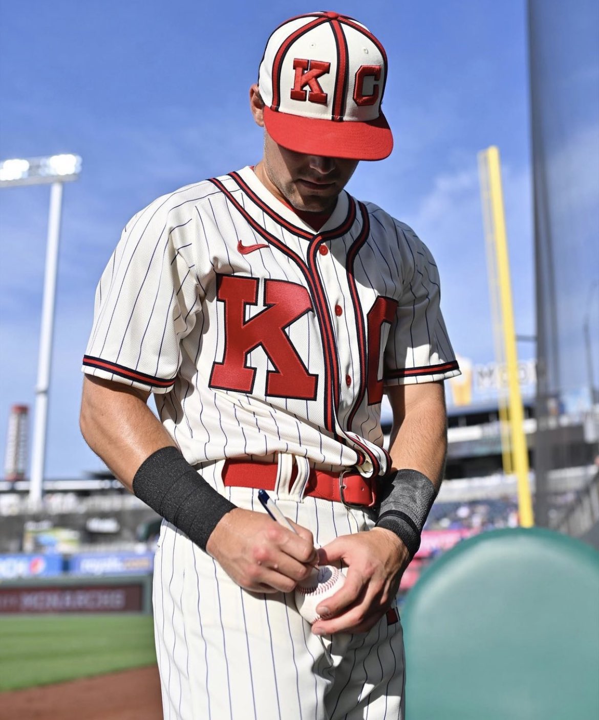 UNISWAG on X: The @Royals with the retro Kansas City Monarchs uniforms.  #uniswag  / X