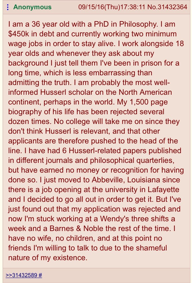 This has to be one of the saddest stories ever on 4chan. nk/fr