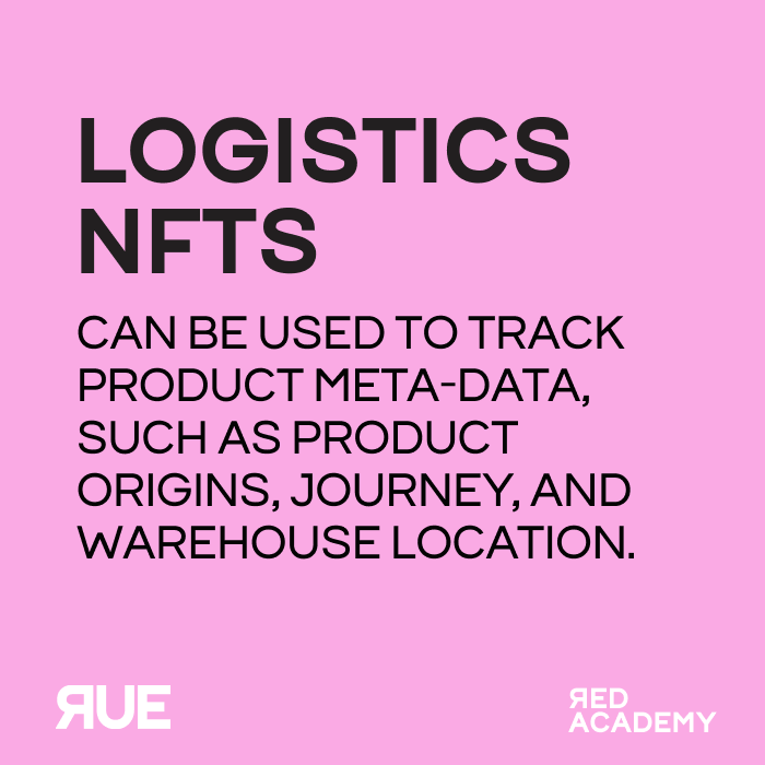 RueRedInc's tweet photo. Although art #NFTs are the most common and popular form, NFTs can have many applications and be used in various different contexts. https://t.co/jsCdW2GNMK