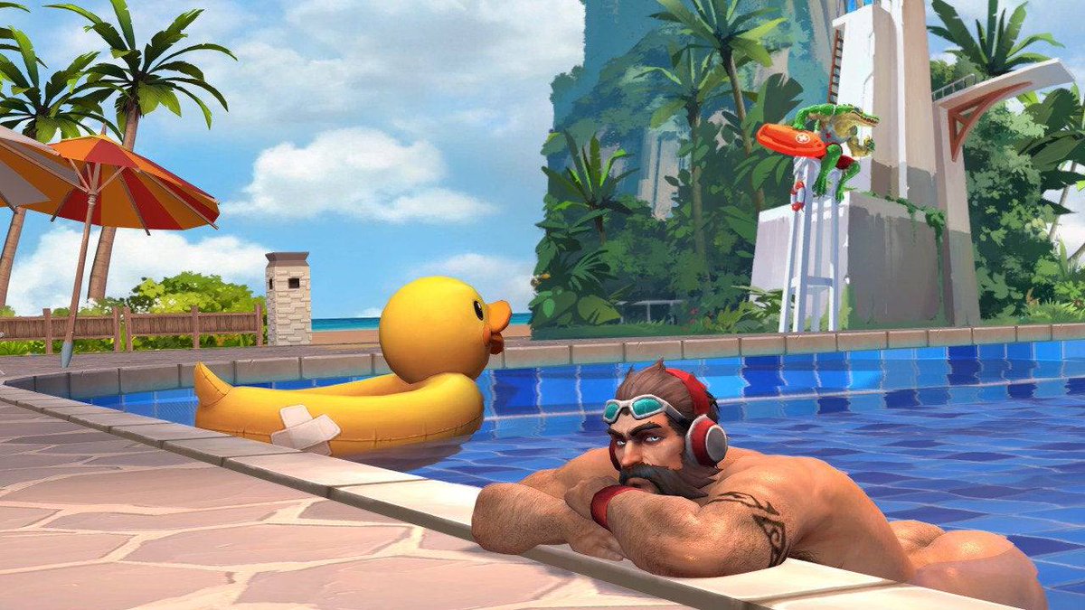 "Best way to endure this weather... hey who's there!?"