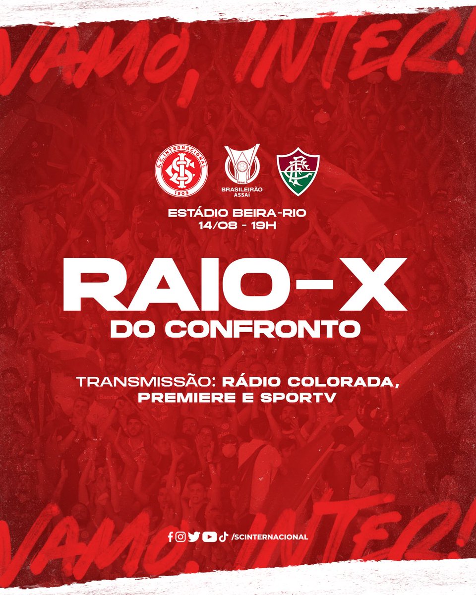 SCInternacional's tweet photo. 📻📺 Com transmissão da @rdcolorada, do @sportv e do @canalpremiere, Inter recebe o Fluminense pela 22ª rodada do @Brasileirao!

🔎📊 Saiba tudo sobre o duelo deste Dia dos Pais: https://t.co/ulEgtGKoAl https://t.co/bxlhQgRkhd