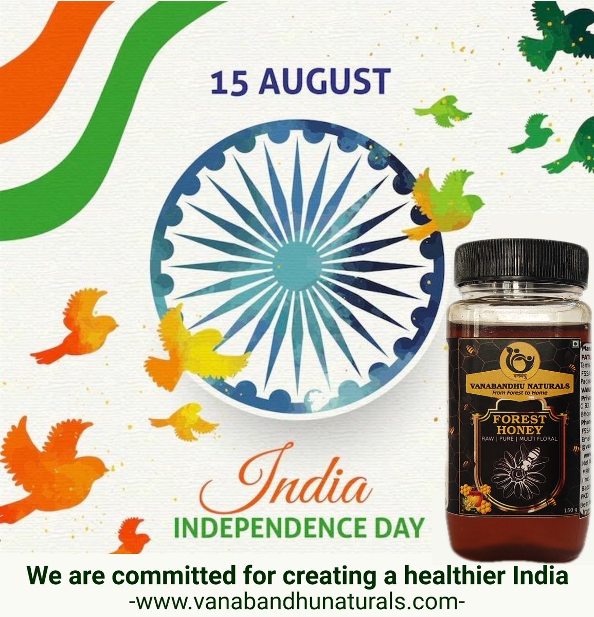vanabandhu's tweet photo. Freedom in mind, Faith in our heart, Memories in our souls. Let’s salute the Nation on Independence Day! #IndependenceDay #healthylifestyle https://t.co/nyBH77d50n