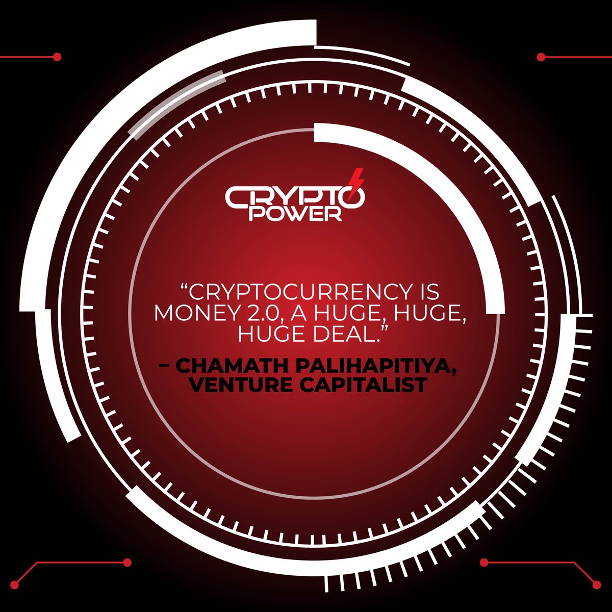 Crypto__Power's tweet image. “Cryptocurrency is money 2.0, a huge, huge, huge deal.”
Chamath Palihapitiya, venture capitalist
.
Follow us on 👉
@Crypto__Power
.
#crypto #Bitcoin #opensea #cryptotraders #cryptoart #cryptocurrency