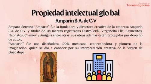 coTECNONEGOCIOS's tweet photo. Hoy en @coTECNONEGOCIOS en la sección de #PropiedadIntelectualGlobal te compartimos algunos datos de la empresa Amparin S.A de C.V
#DesarrollandoTecnonegocios #copyrights #tecnonegocios #activosintangibles #propiedadintelectual #Marcas #VirgencitaPlis #Amparin #Distroller https://t.co/7m2Ew8HF8L