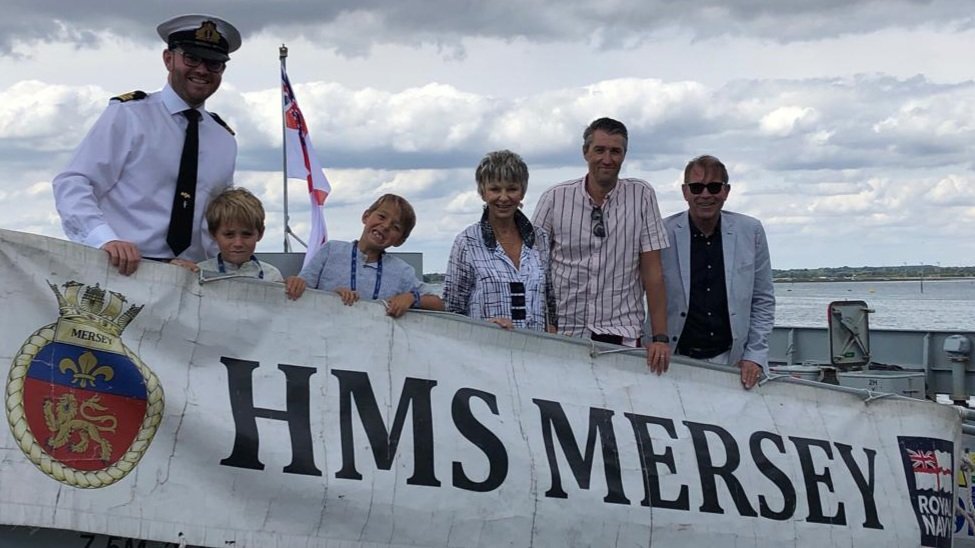 So happy to welcome our Lady Sponsor Mrs Jennie Reeve on board for a visit and standeasy with the crew. She has supported MERSEY since the Ship was named and it is always great to see her again. She even had the pleasure of presenting AB Mosley his Sailor-of-the-month award!