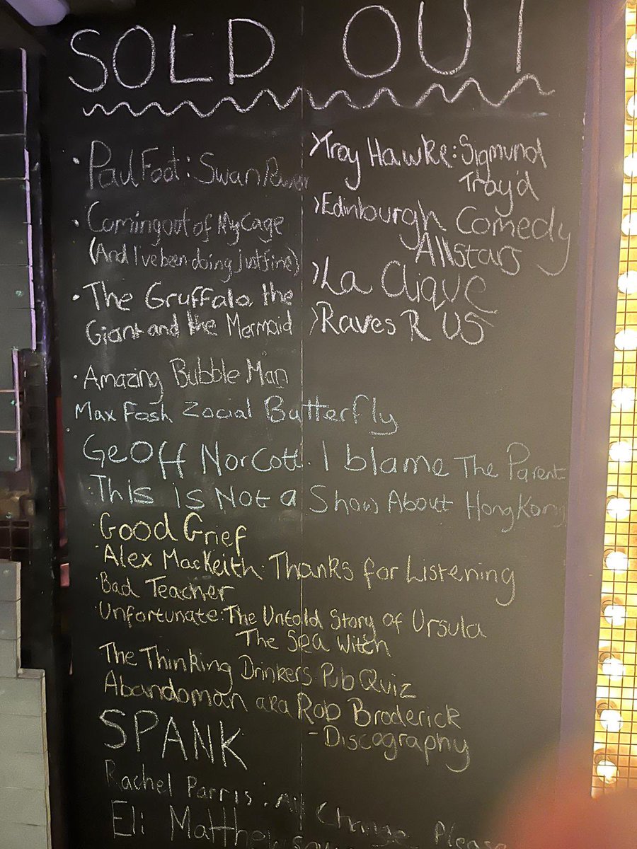 NaughtyCP's tweet photo. ANOTHER SELL OUT.

CLOSE TO SELLING OUT TONIGHT.

LAST NIGHT FOR #RavesRUs 10:10PM @FollowTheCow 

It’s gonna be emotional.

#edfringe #EdinburghFringe #EdFringe2022 @edfringe @ https://t.co/O0oM3SQfZ6