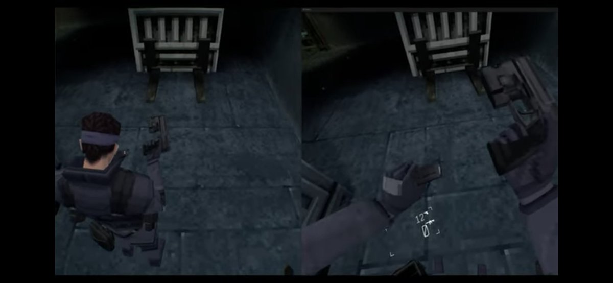 #MetalGearSolid #VR Design documents show Kojima wanted the players to be able to check ammo in the magazine which was just not possible on PS1 due to the poly count now through virtual reality were able to achieve features kojima dreamed of implementing