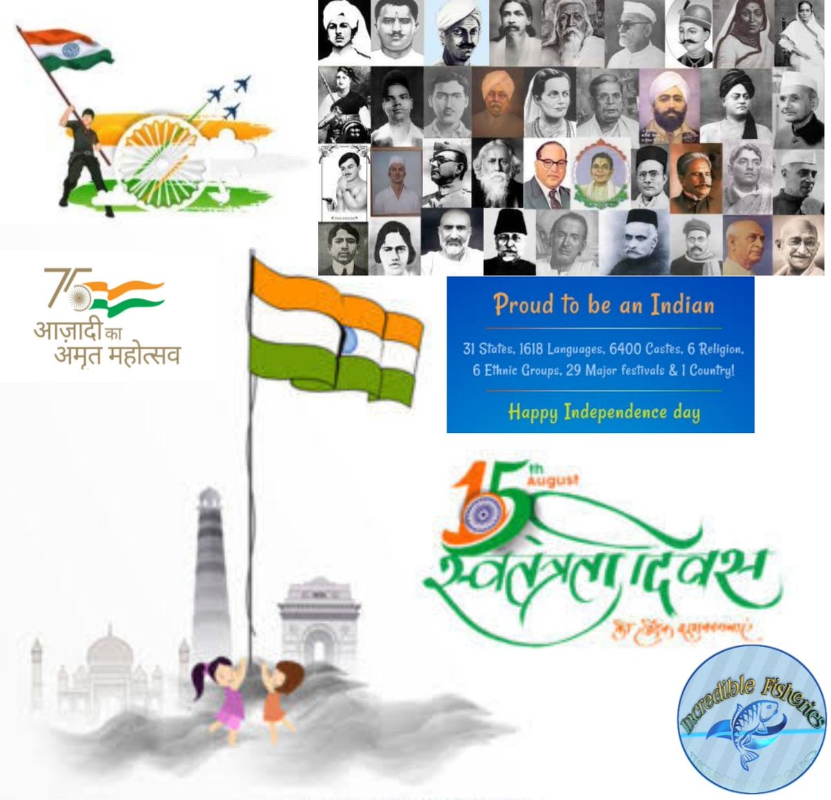 IncredibleFish1's tweet photo. #HappyIndependenceDay #15thAugust #IndependenceDay2022 #Hindustan https://t.co/9eJuMFQUPZ