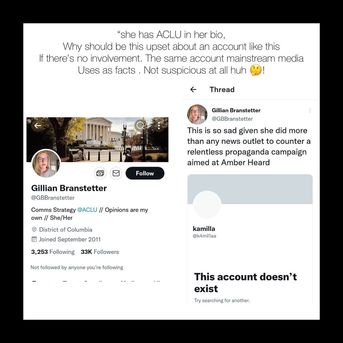 AntiquesDeva's tweet photo. @BlaineTruth @Beatrix32021692 Never heard of him before and he blocked me - proof its organized. They share information & talking points. Proof that they're part of a slanderous PR campaign against #JohnnDeep & to whitewash #AmberHeards abuse of him. #ACLU has a problem w/ #Kamilla closing count too https://t.co/Lk1ww5S0JR