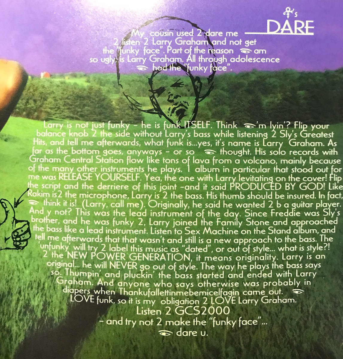 Baron3121's tweet photo. the LARRY GRAHAM #FUNKYFACE DARE #PRINCE4EVER #FUNK #thumb #GCS2000 #PRINCE #LarryGraham #NPGCS #GCS #BASS #FEARtheFRO https://t.co/UqDrYap1oM