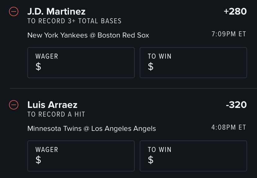 SGP_Vick's tweet photo. 2 of the “BOARDS” plays that didn’t fit!! #mlb #gamblingtwitter https://t.co/FwQInYnTKG