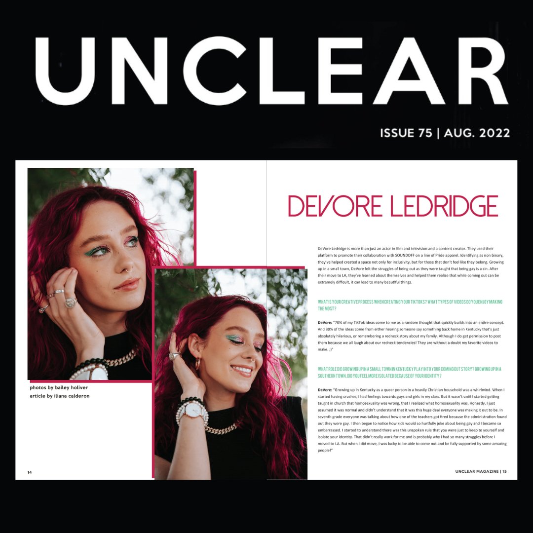 icon_pr's tweet photo. DeVore Ledridge is featured inside Unclear Magazine’s (@unclearmag) August 2022 issue!💞✨
📸: @/photobybaileyh
✍🏻: @/ilivnaesme
#UnclearMagazine #DeVoreLedridge #Actress #Actor #socialmediainfluencer #Comedian #ICONPR https://t.co/FWf7bMt05S