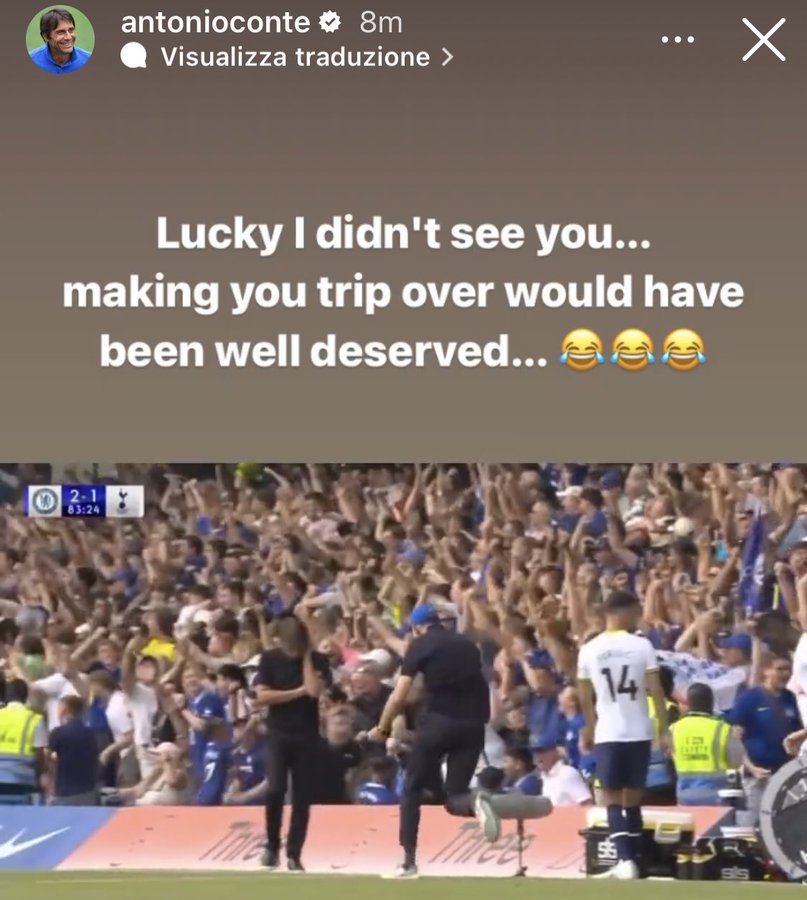 Making you trip over would have been well deserved' – Conte pokes fun at Tuchel on Instagram | Stadium Astro - English