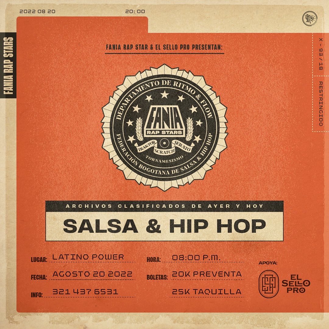 Latino_Power's tweet photo. Sábado 20 de Agosto
@faniarapstars se unió con @elsellopro para armar una súper fiesta con una selección de Salsa & Rap's con estos habilidosos en las 1s & 2s.
Preventa 20k
.
Reserva al Whatsapp 📱3214376531
#LatinoPower #elsellopro #faniarapstars https://t.co/UZixNBdJxS