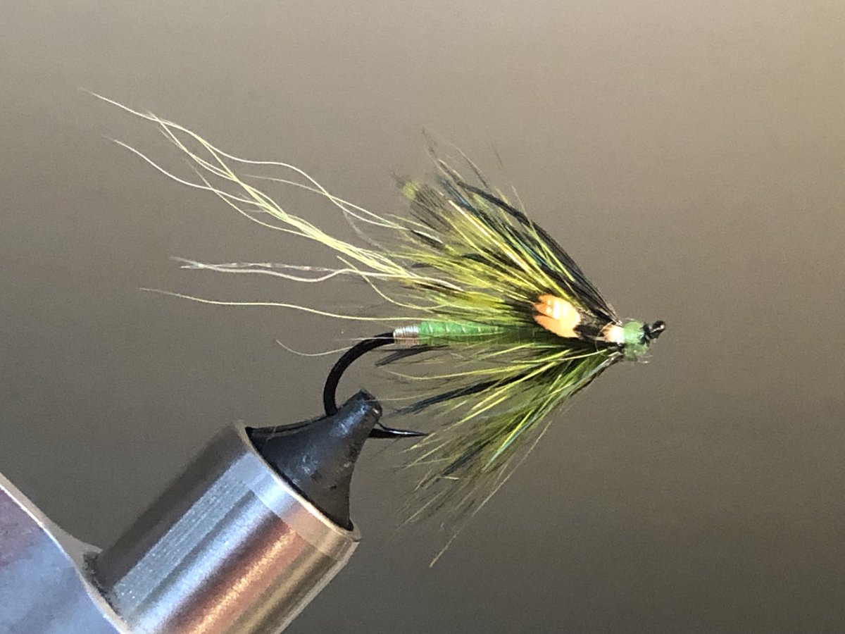 FrankHugelmeyer's tweet photo. Baby Dorado Cascade size #6. #flytying #flyfishing #vicelife https://t.co/l7iLObRyvy
