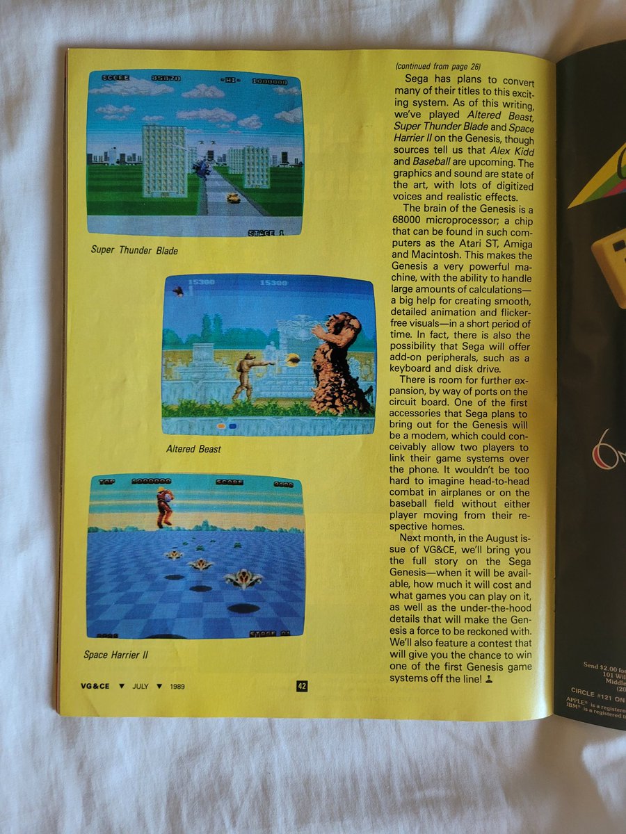 MightyQDawg's tweet photo. Sometime in June 1989, I bought the July 1989 issue of #VideoGamesAndComputerEntertainment just so I could read (over and over) a small sidebar they had done on the #Sega #Genesis. Coincidentally, it was also my introduction to the #TurboGrafx16. https://t.co/zPTfKASrEG