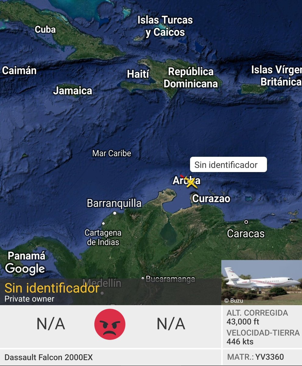 Arr3ch0's tweet photo. #YV3360 el sancionado jet de ultra lujo del régimen socialista de #Venezuela, retornando de Cuba ahora. https://t.co/LMiCZYod0g