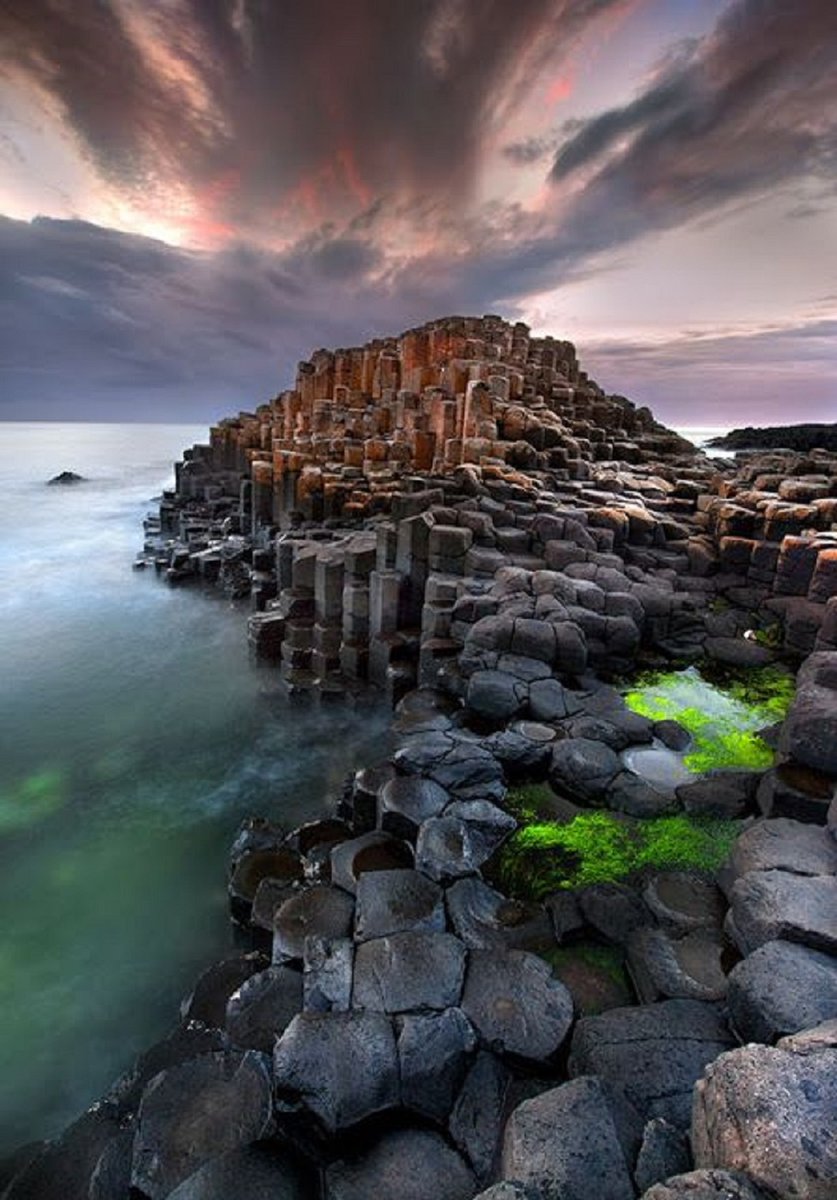 HoganSOG's tweet photo. The Giants Causeway, Northern Ireland. Note: Definitely worth a visit. it was cloudy the day I went but the rock formations are amazing to view. https://t.co/u6JOlf0H2H