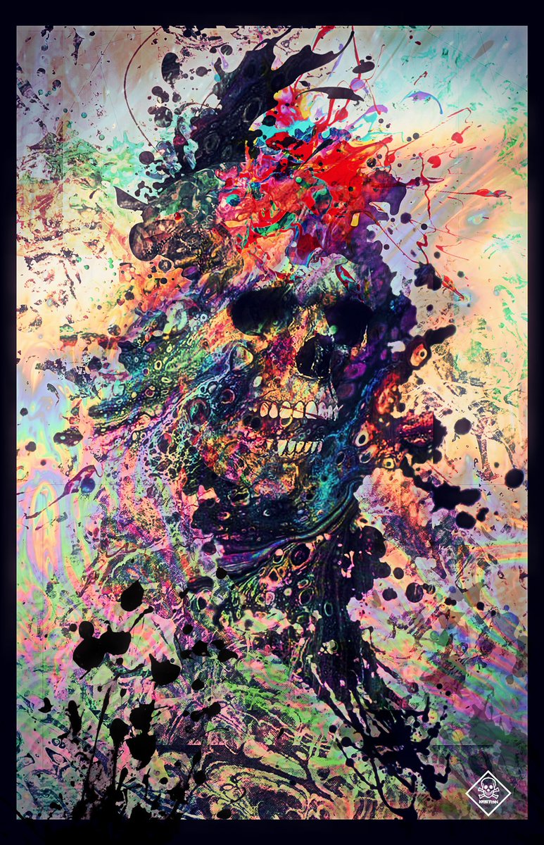 kristoxn's tweet photo. Fearful thoughts can tear your entire psyche.

“Cadaverine”
Digital Art 24”x36”

 #digitalart #abstractart #psychedelicart #horrorart #queerartist #lgbtartist #gothart #punkart #visionaryart #skullart https://t.co/2bSqP7hlkP