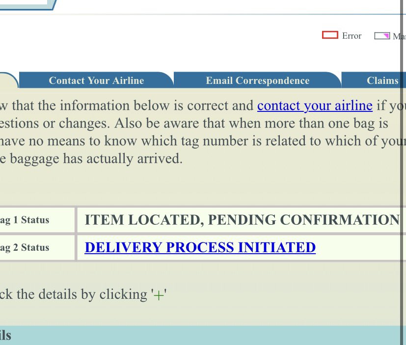 mendeslia_'s tweet photo. @aegeanairlines hello. One of our bags were found and delivered. But worldtracer has been updated wrongly, so it looks like they’re both found and one delivered. the other bag is still not found. Can this be changed? I dont want the information to be wrong https://t.co/6j3PqelH16