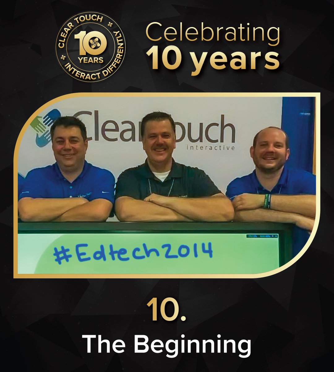 GetClearTouch's tweet photo. As we approach our #ClearTouch10 year anniversary, we are looking all the way back to the very beginning. From some of our very first trade shows, Clear Touch has always set out to #InteractDifferently.
#BornBrilliant #ClearTouchDecade #GetClearTouch https://t.co/UBIt6yga6s