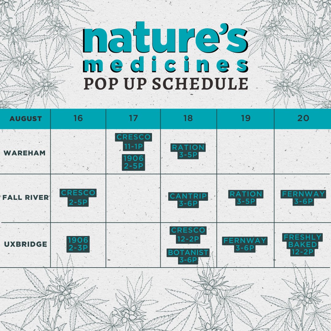 MAnaturesmeds's tweet photo. We've got some exciting pop ups ahead! Don't forget to stop by during one of our pop ups this week!
#naturesmedicines
#naturesmedicinesma
#vendorpopups
#fallriverma
#warehamma
#uxbridgema https://t.co/zinufm0gap