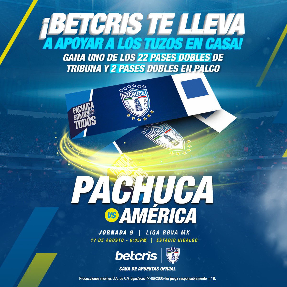 Tuzos's tweet photo. El tío @betcrismex tiene boletos para ustedes: 

Gana 1 de los 22 pases dobles en tribuna y 2 pases dobles en palco para nuestro partido de este miércoles 🏟

Checa bien los pasos 👀 
        
¡Tienes hasta el martes para participar! https://t.co/F5Ik4OqoKS