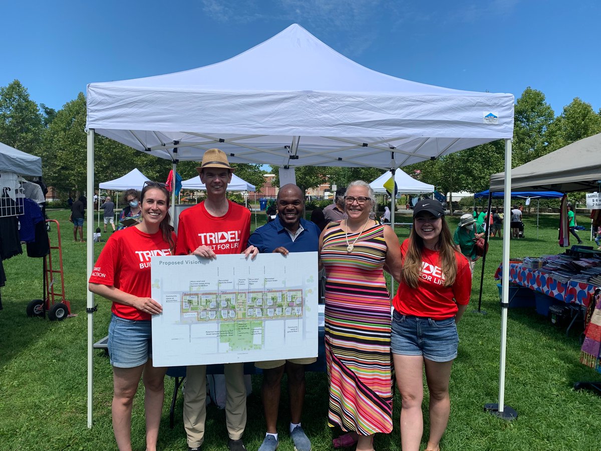 #Thankyou to @tdsb trustee @ChrisMoiseTO for dropping by our @tridel @TOHousing tent at the Sunday in the Park event in #RegentPark. Great to also see MPP @kristynwongtam