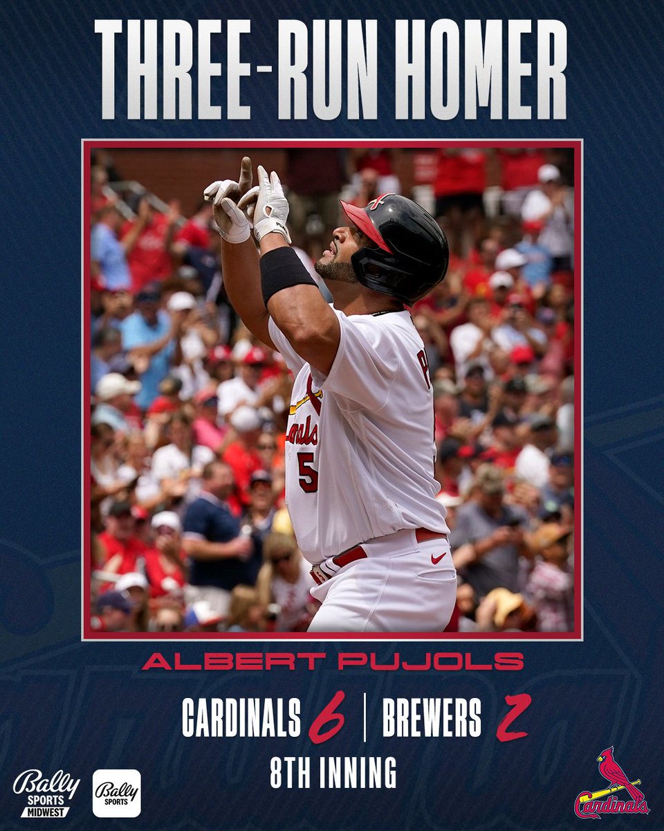 FanDuelSN_MW's tweet photo. UN. BE. LIEVABLE. Albert hits No. 689!!! #STLCards https://t.co/j2kFsKqVfs