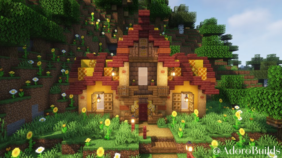 AdoroBuilds's tweet photo. A lil bee cottage 🐝 Thank you for almost 1k likes on reddit! (https://t.co/RV0r9W8gyy)

#minecraft #minecraftbuild #minecraftbuilds #mcbuild #mcbuilds #minecraftbuildinspo https://t.co/2IaOhAvfMA