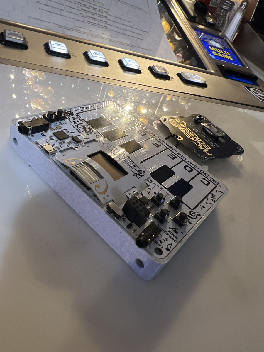 zmattor's tweet photo. @SyncreticIdiot is designing cases for the #DEFCON30 badge. Has a few cool features. It lays nice and flat so it’s easier to play, it prevents the badge strap from shorting out the board, and there are attachment points for dongles. Hit him up for the model! #badgelife #DC30 https://t.co/OWOT5Fxz0m