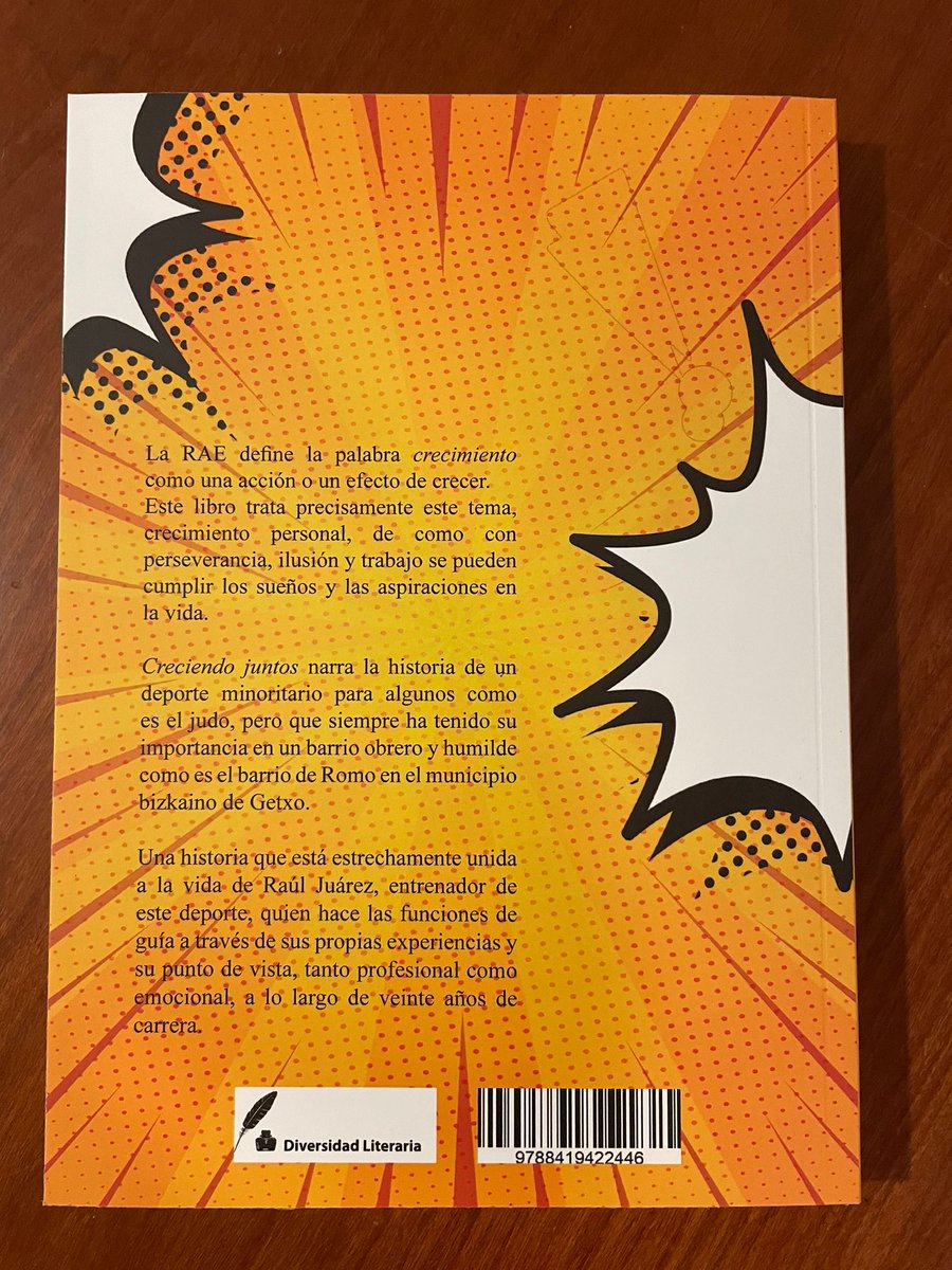 RaulJuarezDieg1's tweet photo. Os presento mi segundo libro, CRECIENDO JUNTOS. Un conjunto de anécdotas, algunas divertidas, otras no, de las clases de judo en un colegio a lo largo de 20 años.
Me piden vender 75 ejemplares por mi cuenta en un año para publicar seriamente, os pido que me ayudes por favor. https://t.co/MTKLVaF1NC