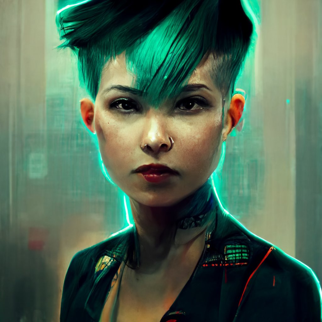 Meet CURL, survivor of the SOLA city streets and skilled hacker in Preature's crew! 

Learn more in my book: 

royalroad.com/fiction/49353/… 

#MidjourneyAI #WritingCommunity #writing  #amwriting #cyberpunk #amwritingscifi #cyberpunknovel #cyberpunkgenre #scifi #scifiwriting