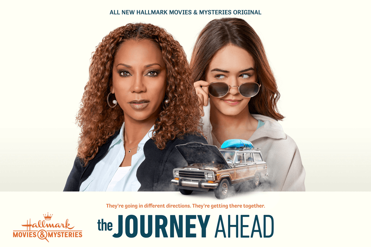 hallmarkmystery's tweet photo. Kaylee Bryant and @hollyrpeete are about to teach you a little lesson in self-discovery. Watch #TheJourneyAhead, an all new original movie, tonight at 9/8c. ❤️ https://t.co/dYmM8glt7g