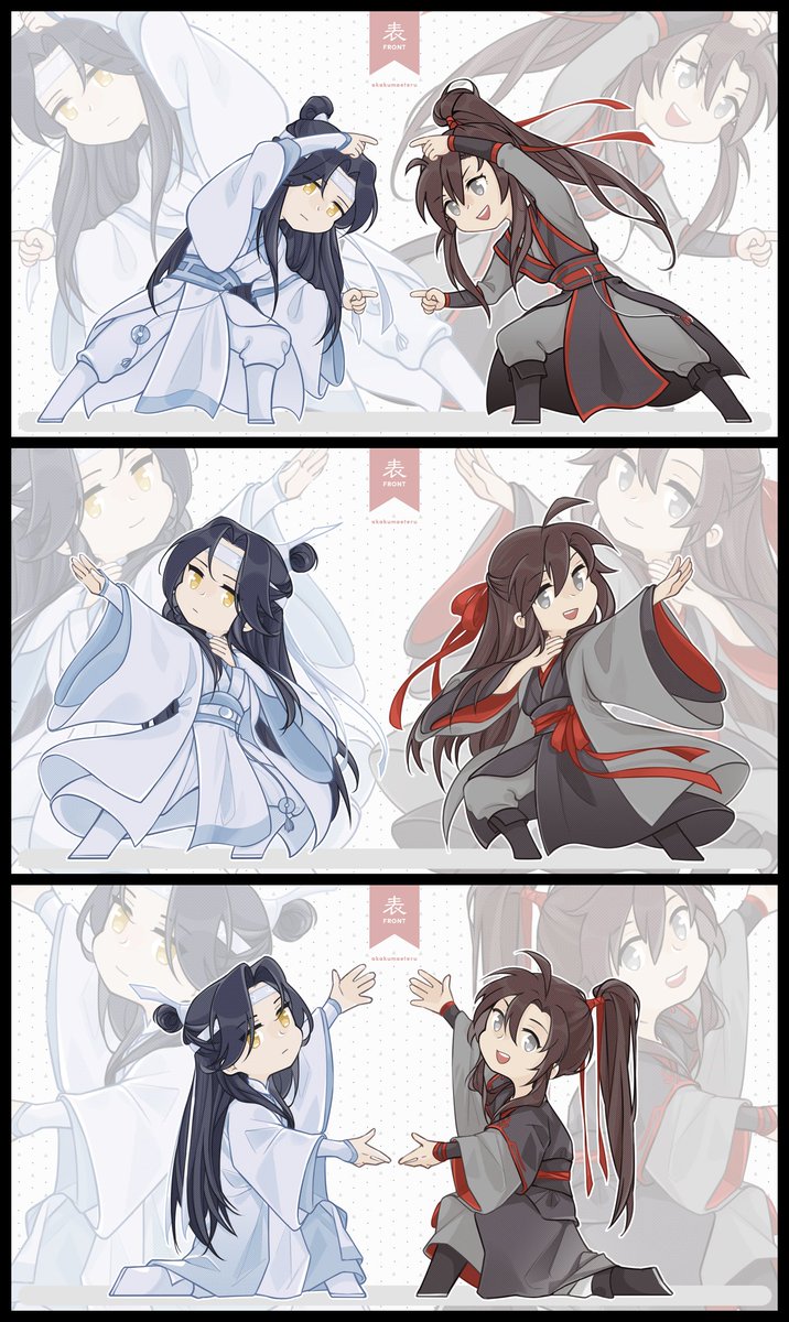Some silly double-sided WX standees I've been working on! These are suuuper self-indulgent but I hope people like them! 
#魔道祖師 #忘羨 
