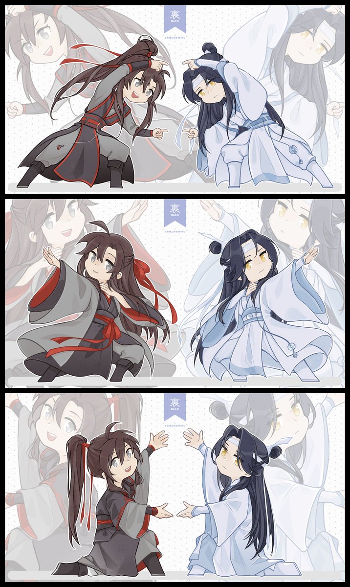 Some silly double-sided WX standees I've been working on! These are suuuper self-indulgent but I hope people like them! 
#魔道祖師 #忘羨 