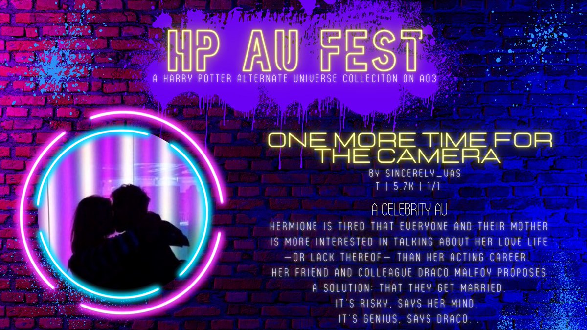 HPAUfest's tweet photo. #HPAUFest REVEALS DAY ELEVEN
One More Time for the Camera by @sincerely_vas 
Find it on AO3 Below!

https://t.co/r8lypMnDeM https://t.co/R5eadyyMZC