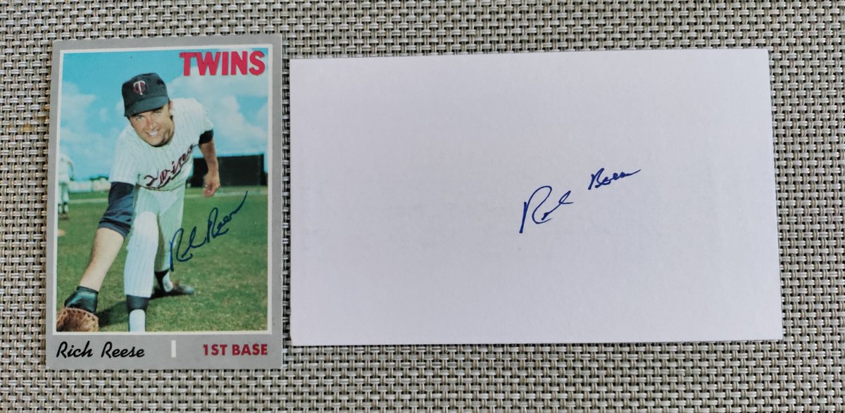 HeyMattPatt's tweet photo. #ttmsuccess 2/3 - Twins 1B Rich Reese #ttm #70topps @oriolesrise @463doubleplay2 @WaxPack916 @20thBaseball @zmills40 @TTM_Todd @BravestarrCards @mjs80377 @caliser786 @egfancyrider60 @abescardcollec1 @signing_s https://t.co/qntjpXlapm
