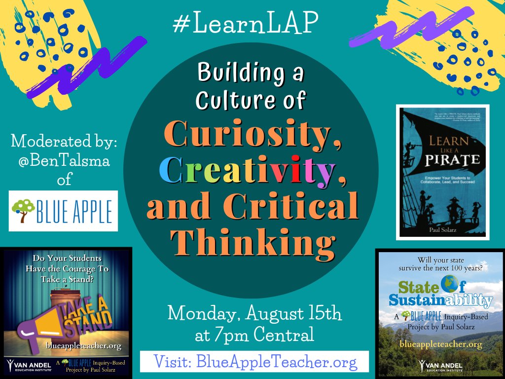 PaulSolarz's tweet photo. Please join @BenTalsma MONDAY at 7pm Central for #LearnLAP!
#asiaEd #aussieED #sunchat #nctlchat #1stchat #21stedchat #apchat #ecet2 #edchatri #gclchat #isnchat #mnlead #nbtchat #titletalk #wischat #urbnedchat #aussieed #edumatch #nhed #TOKchat #Read4Fun #nctlchat #podcastPD https://t.co/MZtRCGSJwA